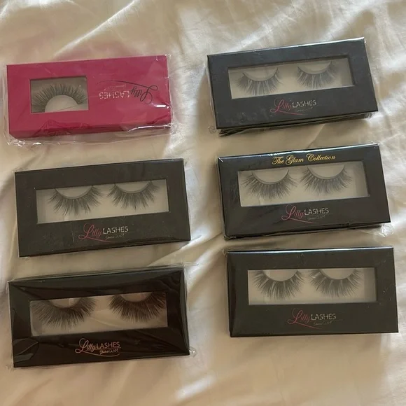6 x Lilly Lashes Glam Collection - Black